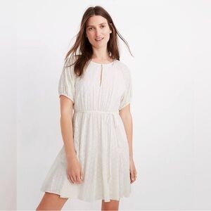 NWT Madewell Eyelet Tassel-Tie Mini Dress - Size 6